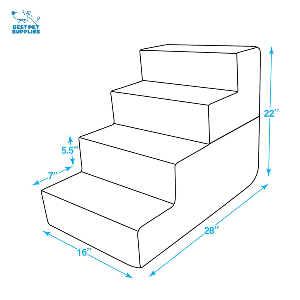 Foldable 4-Step Foam Pet Stairs O722