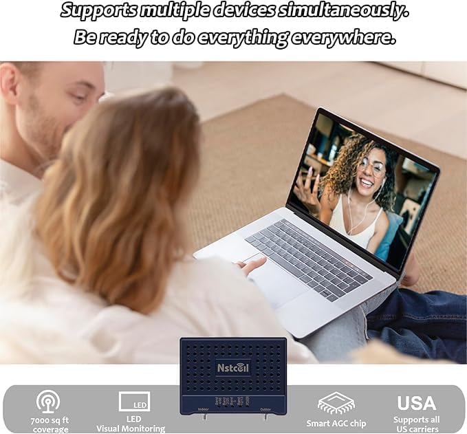 Cell Booster for Home Up to 7000Sq. Ft 5G 4G LTE Blue Q7237