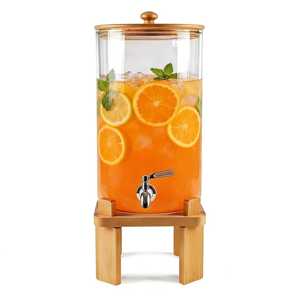 2.3 Gallon Glass Beverage Dispenser with Spigot E882762