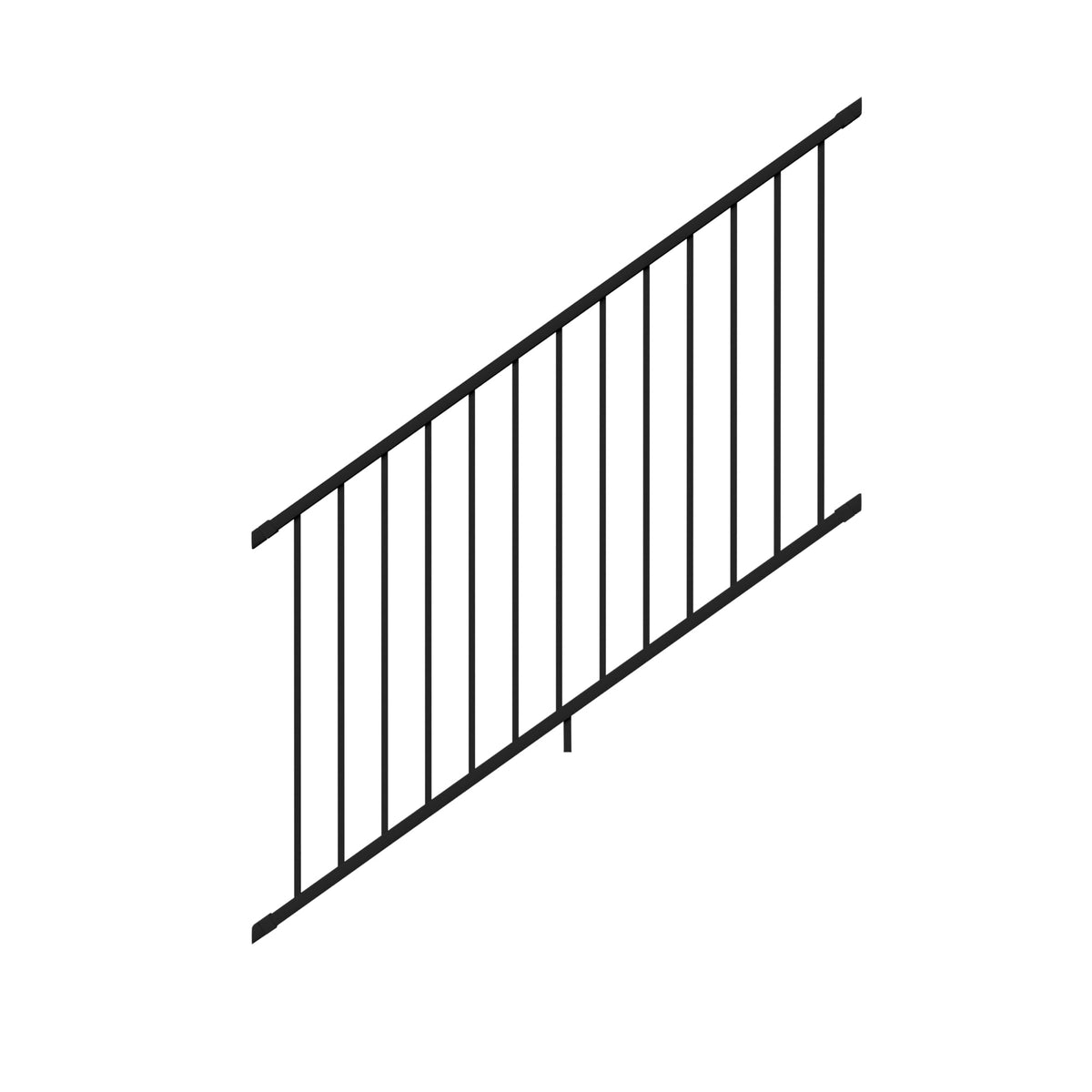 6 ft. x 42 in. Textured Black Aluminum Stair Rail Kit Z248