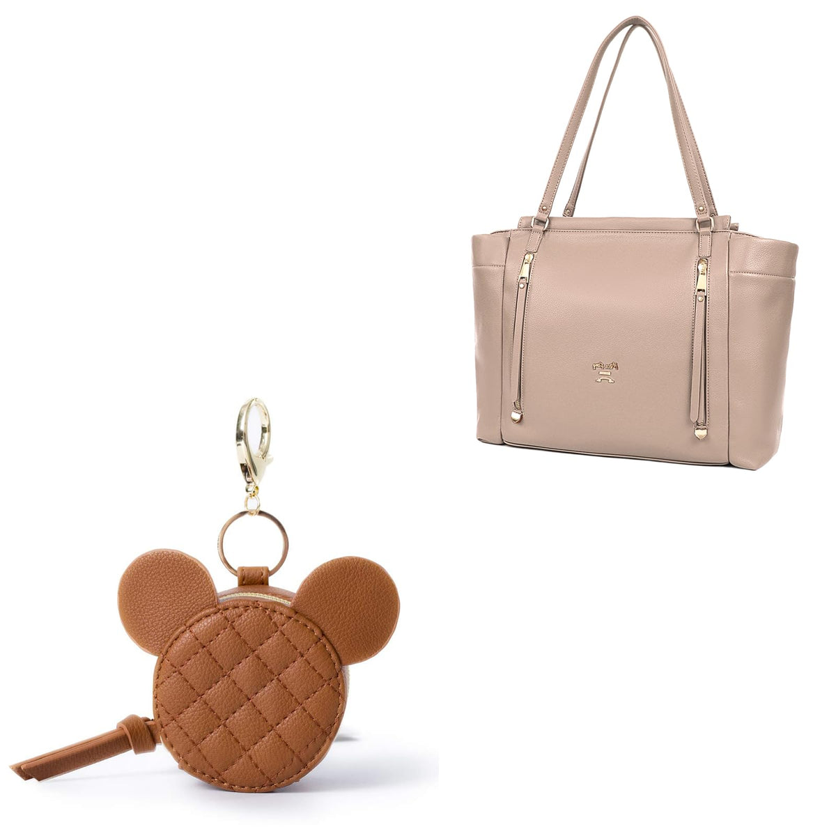 Leather Diaper Bag Backpack with Pacifier Case T659