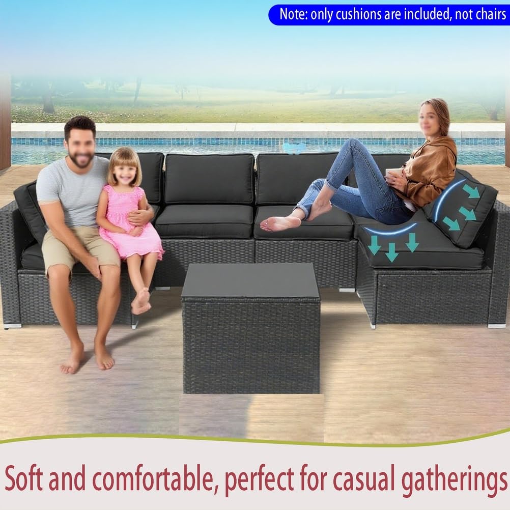 14-Piece Light Blue Outdoor Replacement Cushions Y444
