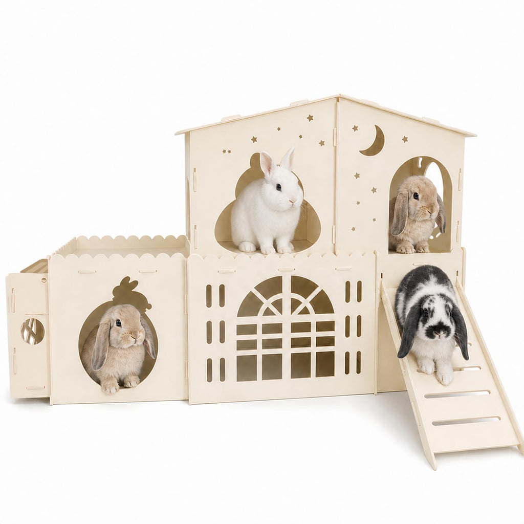 2-Story Wooden Rabbit House R89832