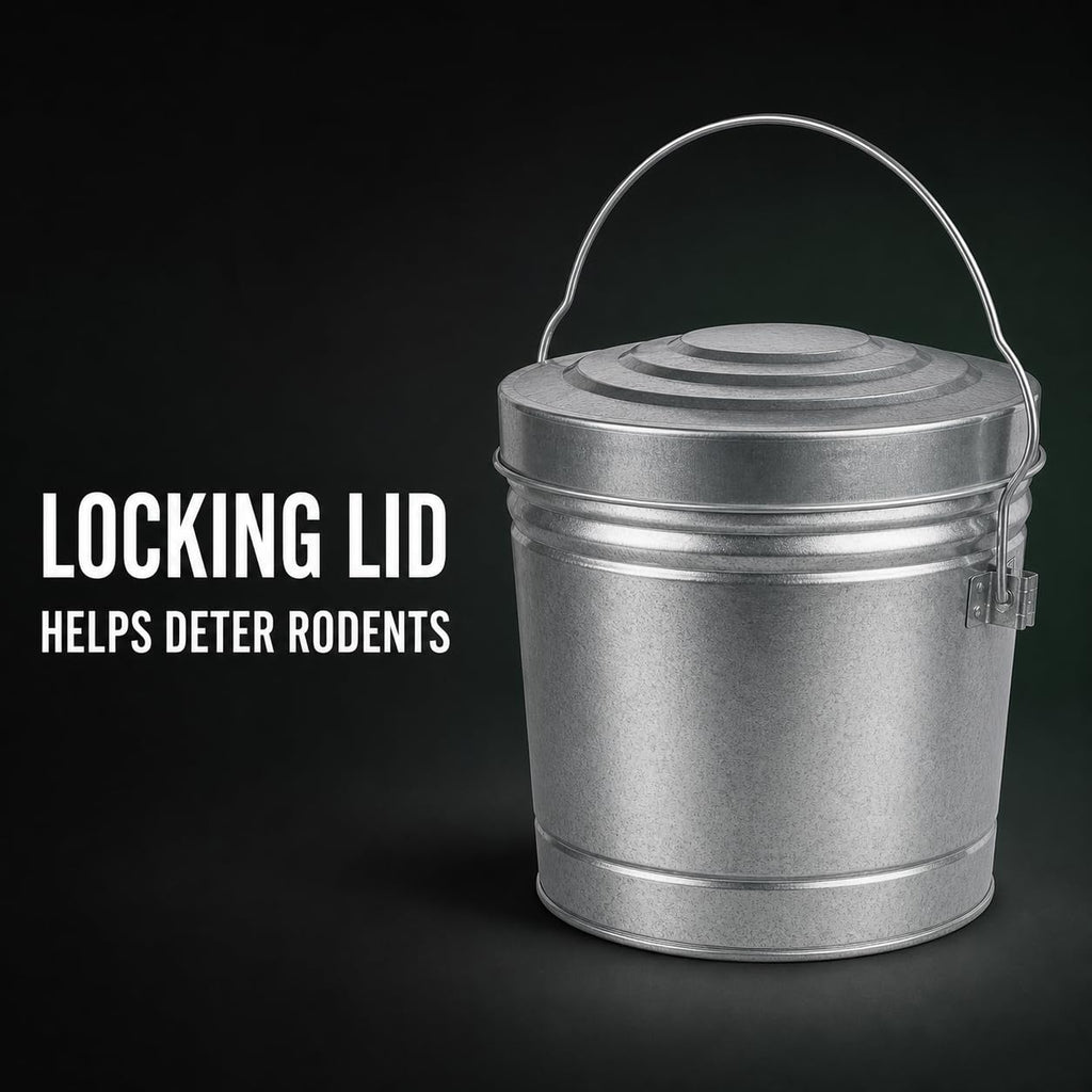 6 Gal Galvanized Steel Storage Can V7387