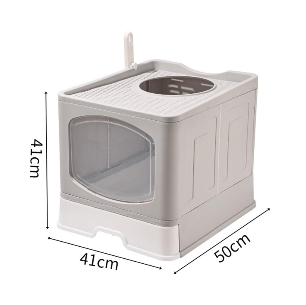 Foldable Cat Litter Box with Lid Q119