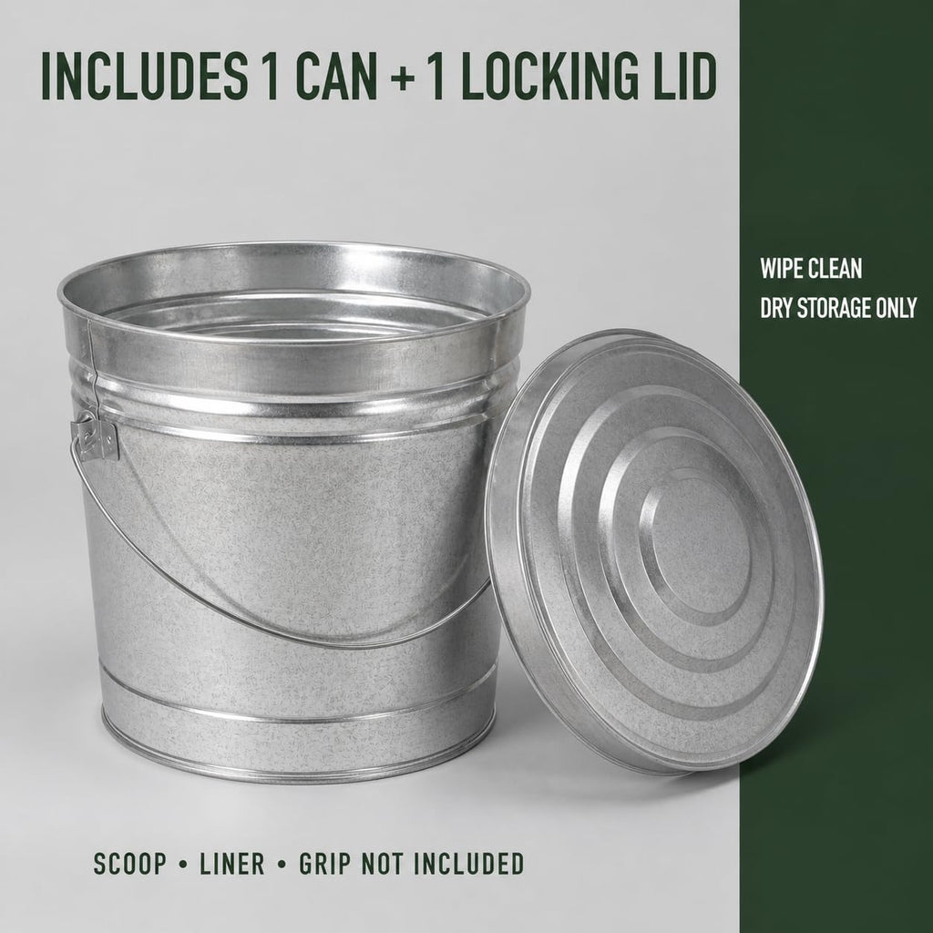 6 Gal Galvanized Steel Storage Can V7387