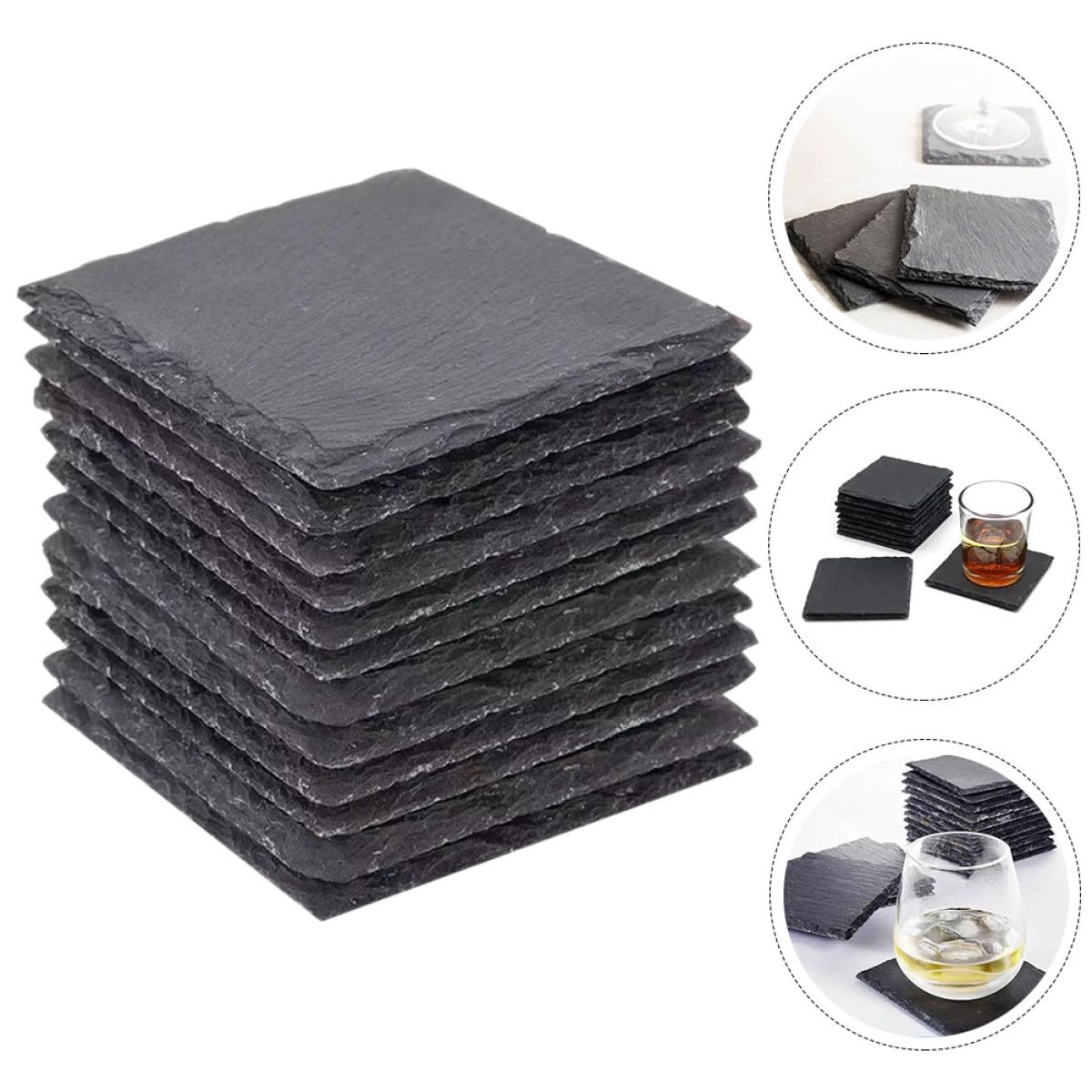 Natural Stone Coasters Set B9555