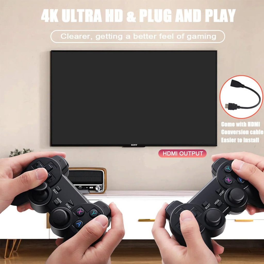 4K Retro Game Console with 2 Wireless Controllers 64GB P29879