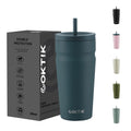 20oz Insulated Stainless Steel Tumbler with Lid and Straw B338