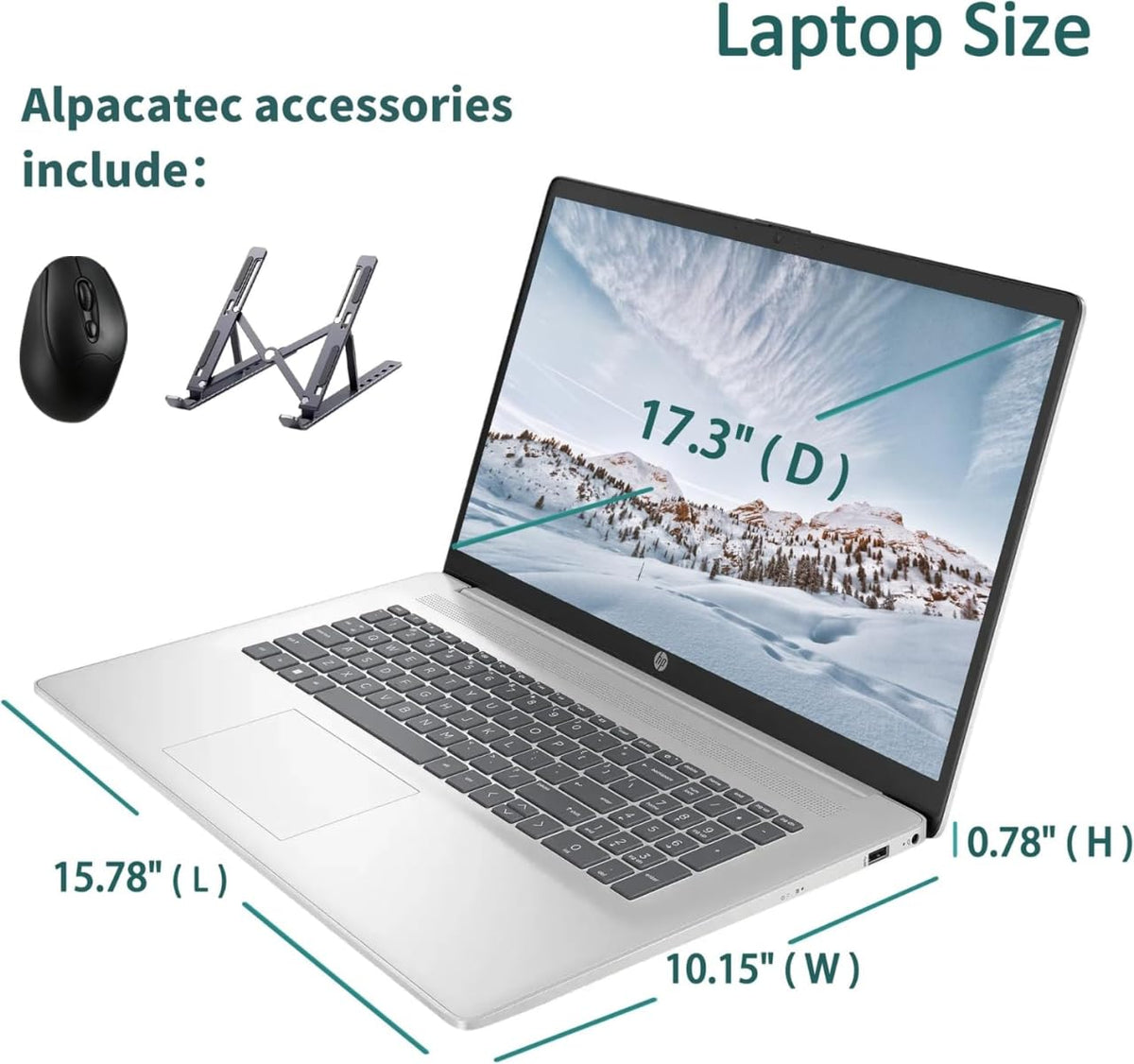 17.3" Full HD Laptop AMD Ryzen 5 16GB RAM 1TB SSD Natural Silver Q366714