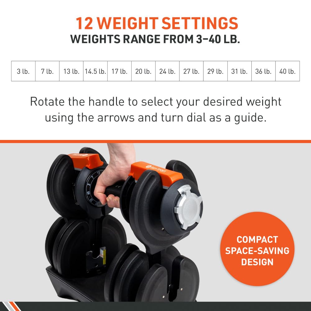 40 Pound Adjustable Dumbbells G889831