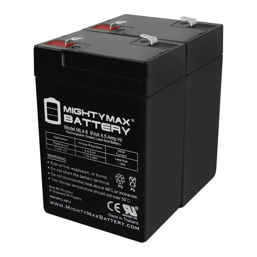 6V 4.5AH SLA Replacement Battery 2 Pack G56510