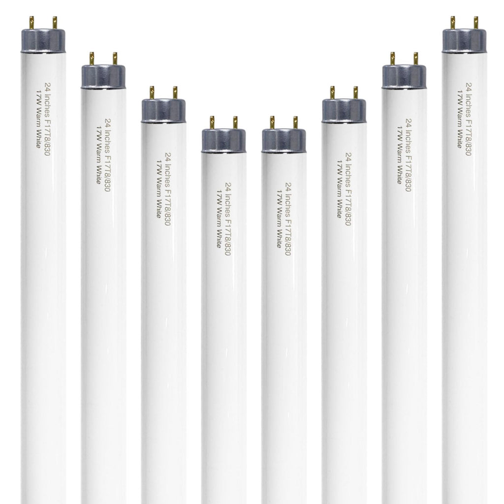 24 inch Warm White Fluorescent Tube Light 8 Pack P704798