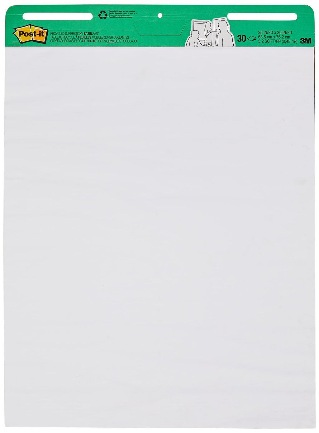Self-Stick Easel Pad, 25 x 30 Inches, 30 Sheets, White F910491