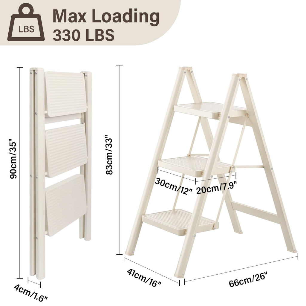 3 Step Carbon Steel Folding Stool E25528