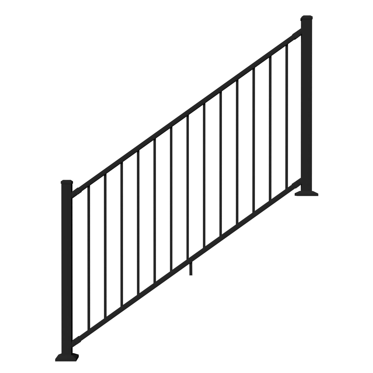 6 ft. x 42 in. Textured Black Aluminum Stair Rail Kit Z248