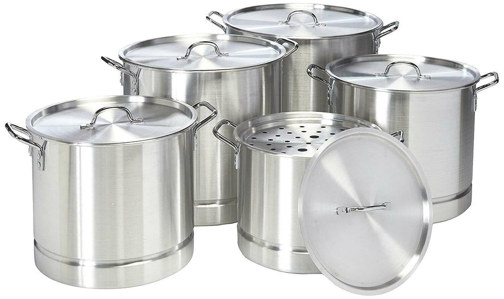 10 Pcs Aluminum Stock Pot Set With Steamer F300681