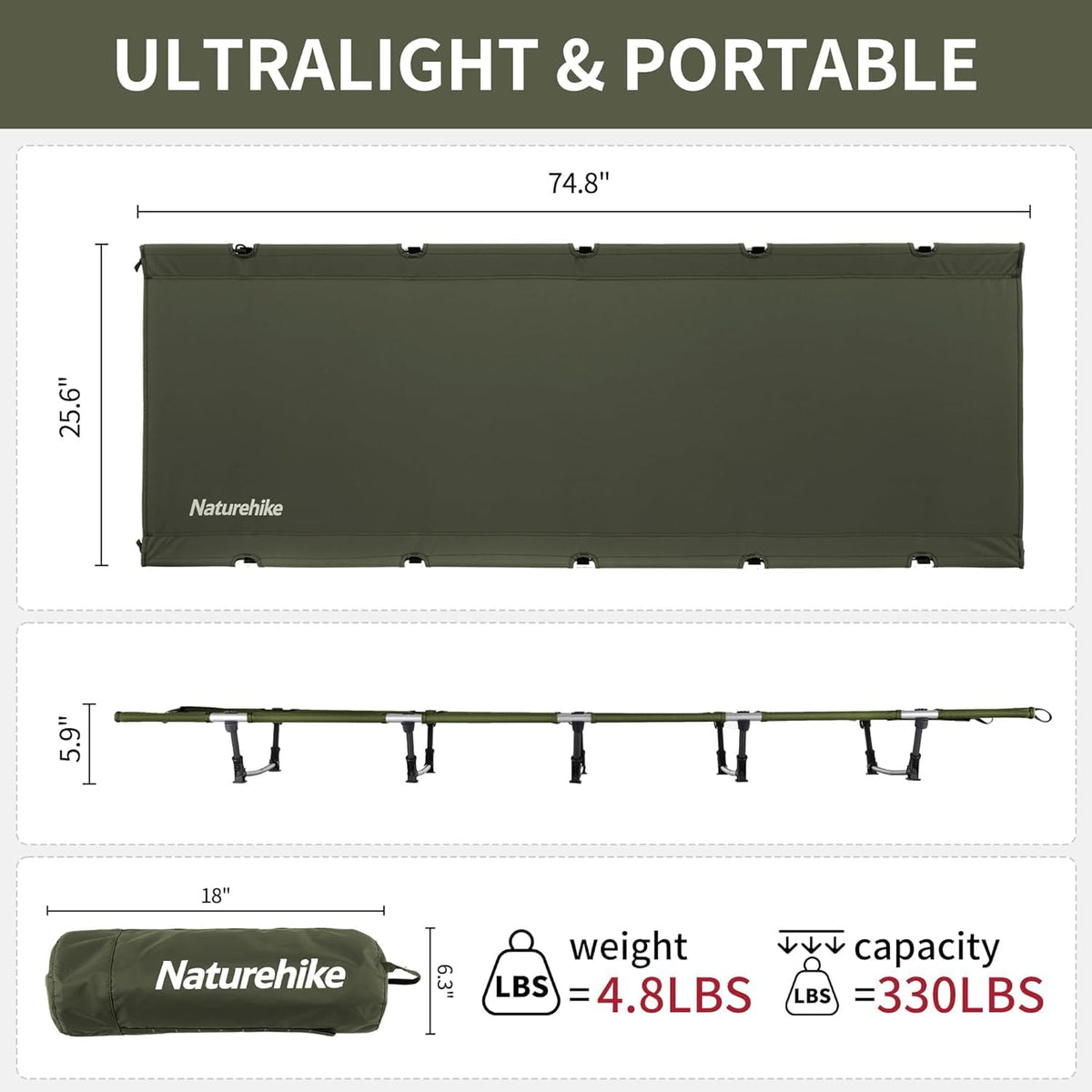 Ultralight Folding Camping Cot Y34255