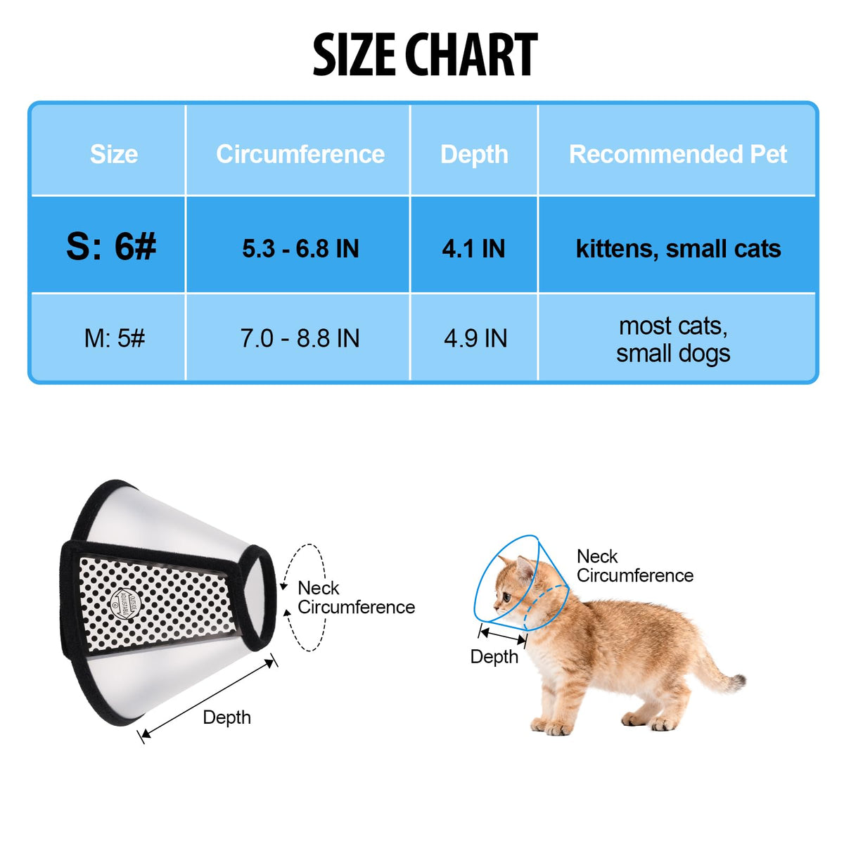 Adjustable Plastic Recovery Pet Cone Z333