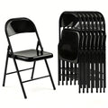 10 Pack Black Metal Folding Chairs F892318