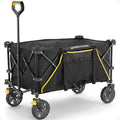 Collapsible Folding Outdoor Utility Wagon, 7 Cu Ft, Black U358968