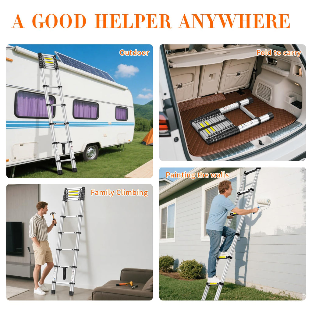 10.5FT Aluminum Telescoping Ladder Z16672
