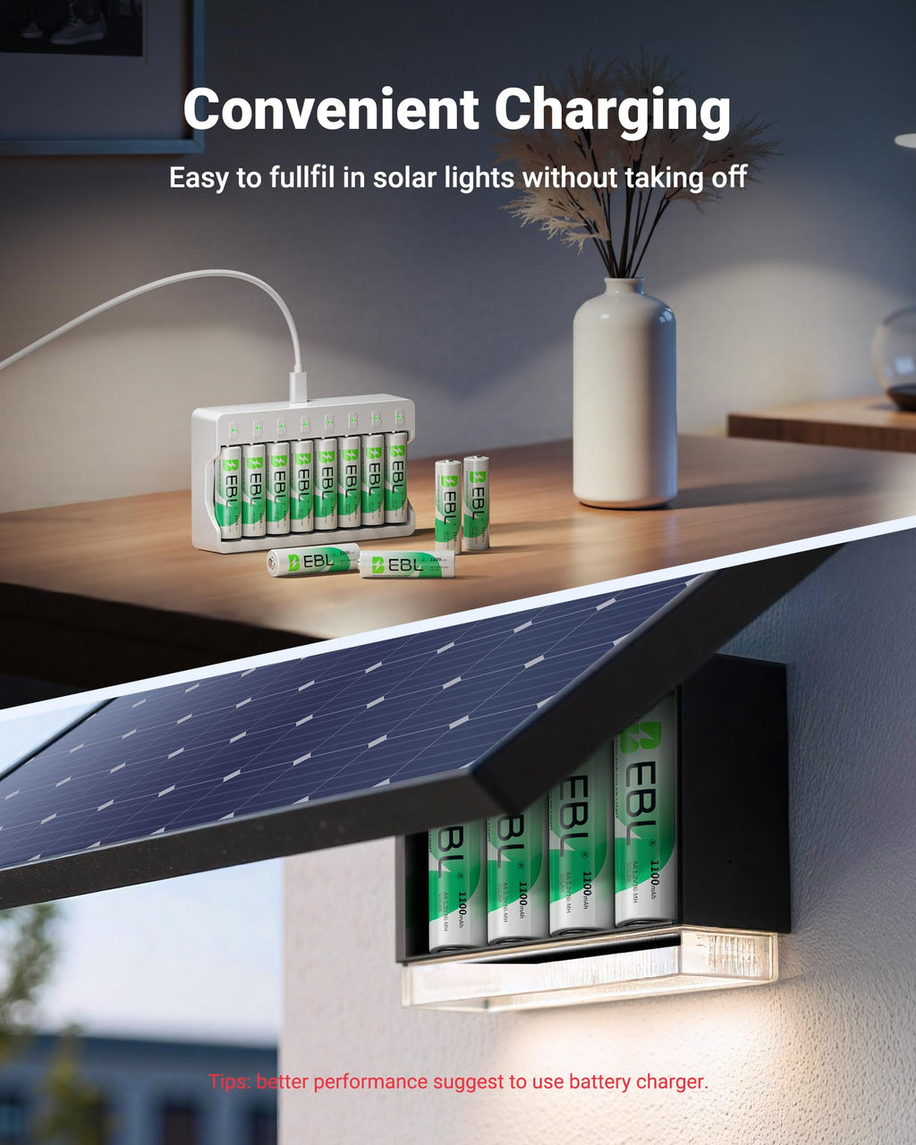 Solar AA Batteries 20 Pack L956