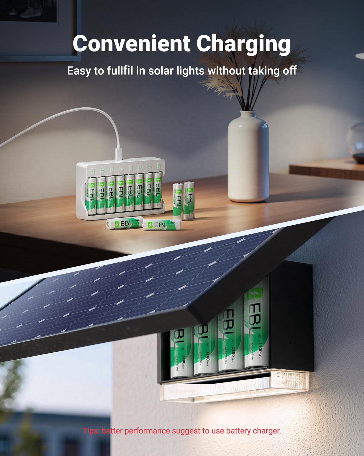 Solar AA Batteries 20 Pack L956