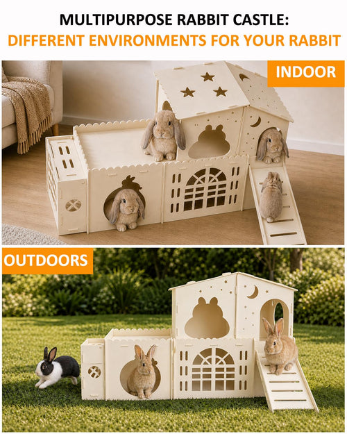 2-Story Wooden Rabbit House R89832