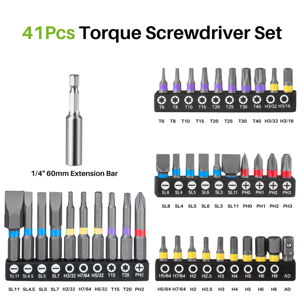43Pcs Torque Screwdriver X621