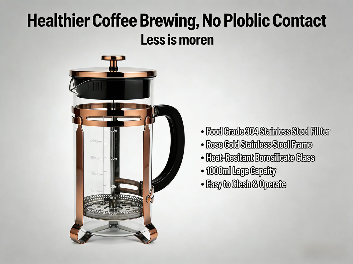 21oz Stainless Steel Glass French Press A2345