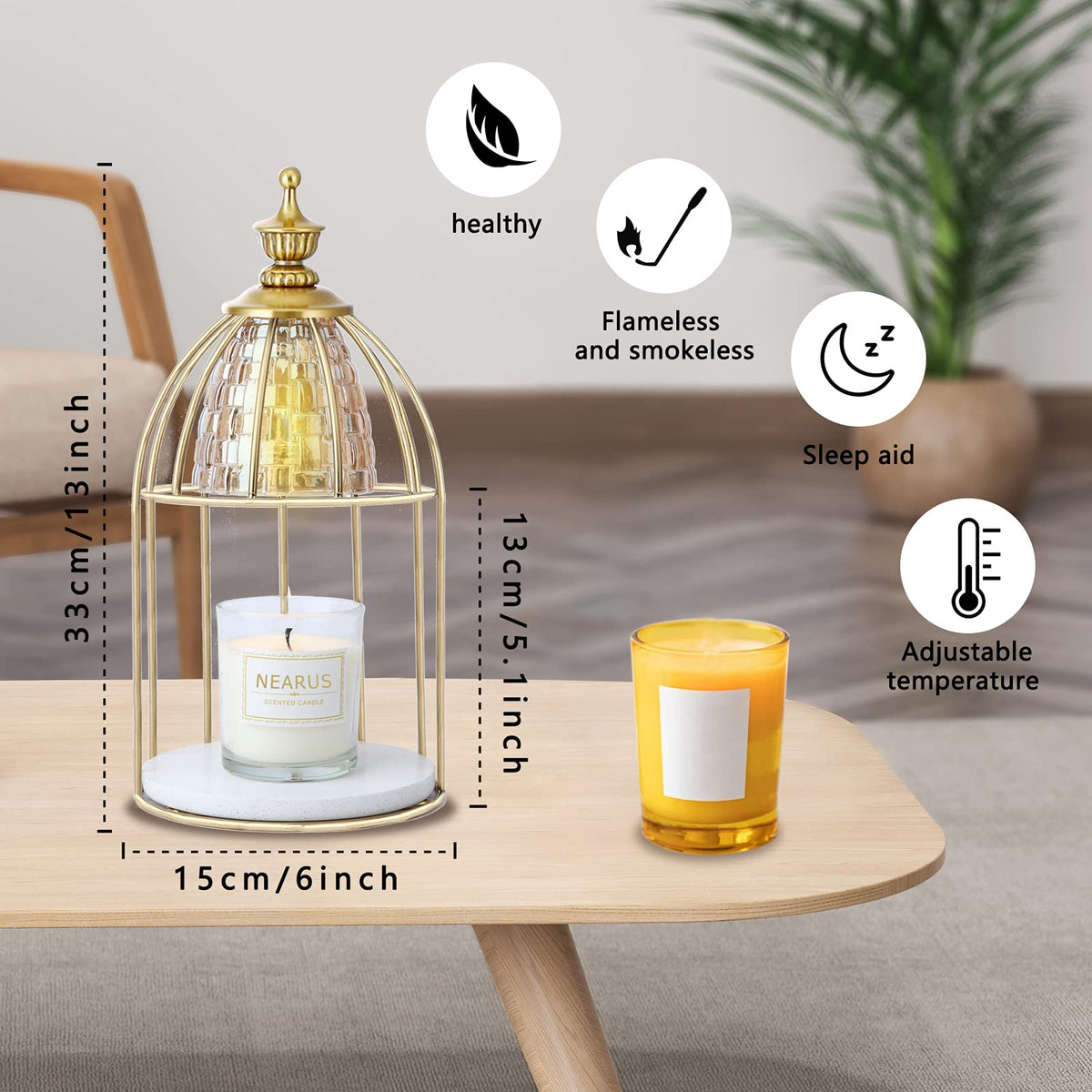 Candle Warmer Lamp with Marble Base and Timer X380
