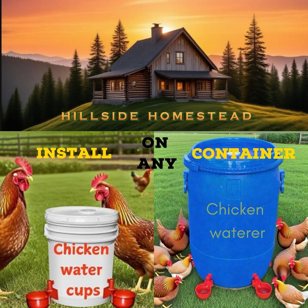 Leak Resistant Automatic Chicken Waterer Cups 8pk K6317