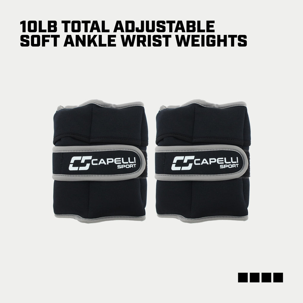 Black 10 lbs Set of 2 Ankle and Wrist Weights Z7137