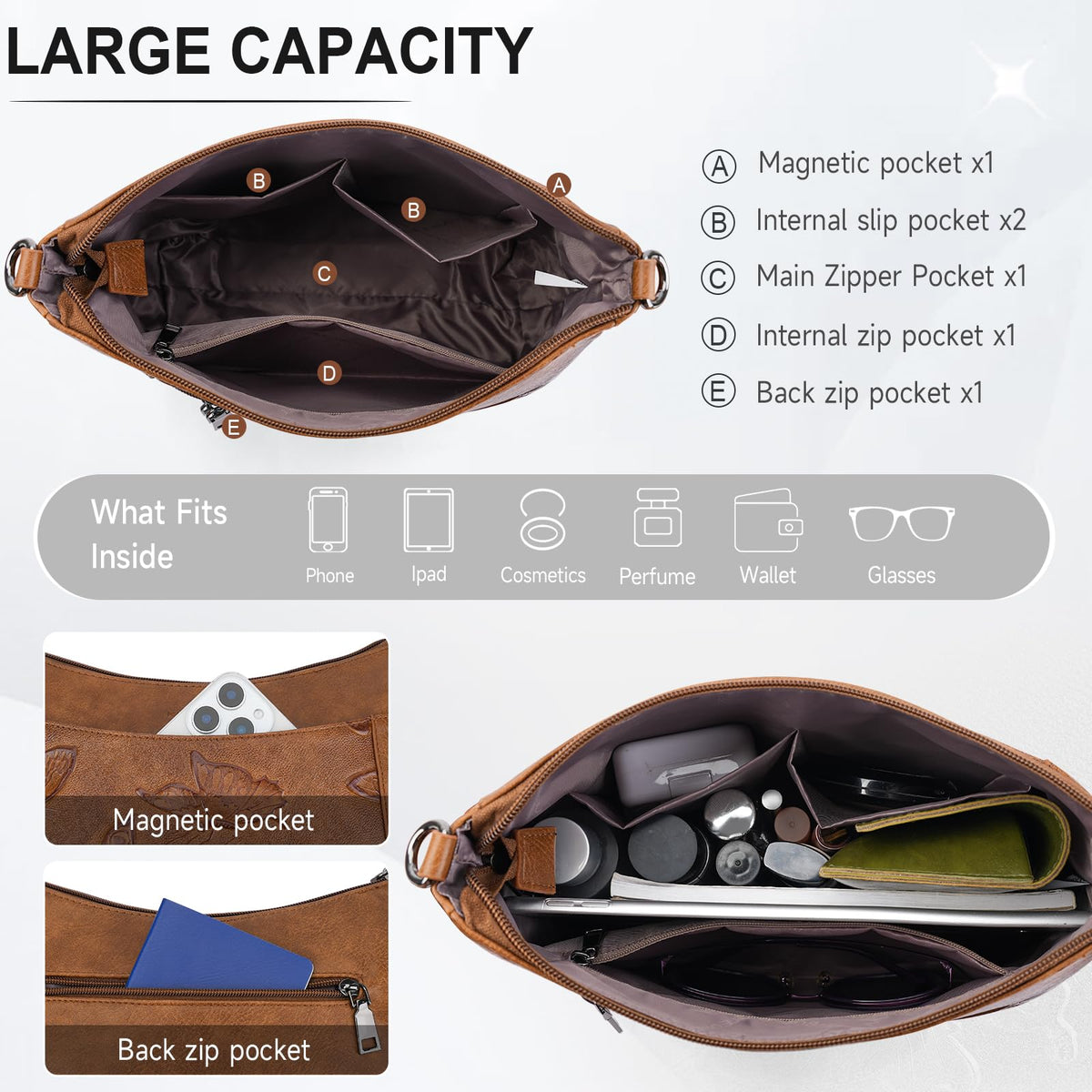 Vegan Leather Crossbody Bag H80262