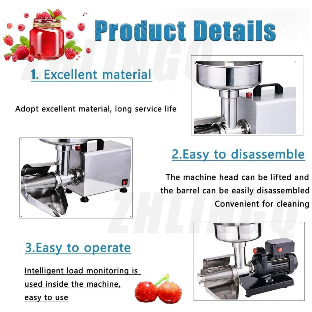 450W Electric Tomato Strainer and Press Stainless Steel I370152
