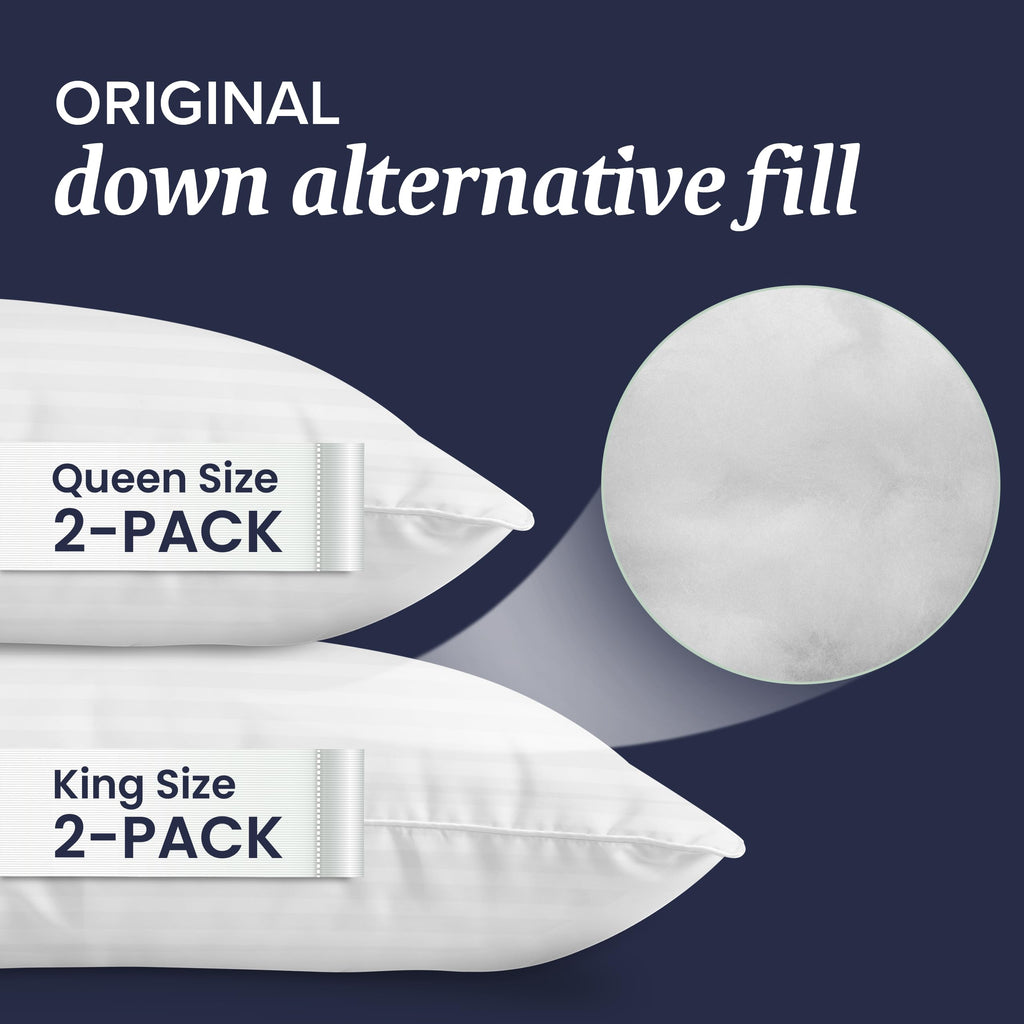 4 King Pillow Set Down Alt Memory Foam H88657