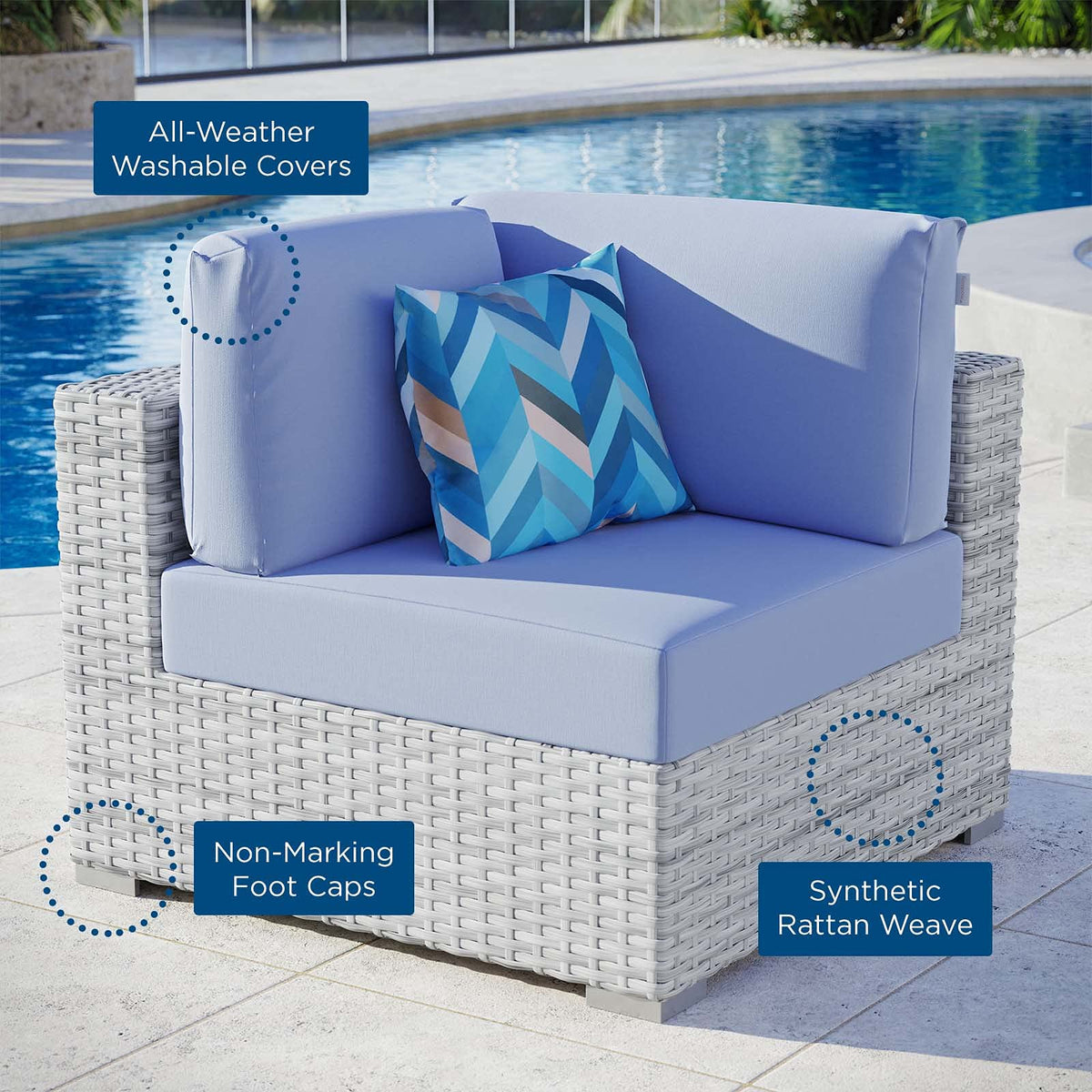 Rattan Wicker Lounge Chair V5602