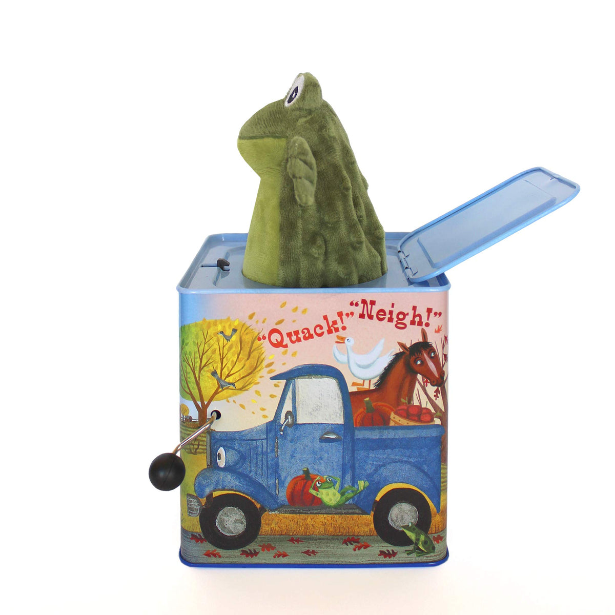 Blue Truck Jack-in-The-Box Plush Toy with Music R6470