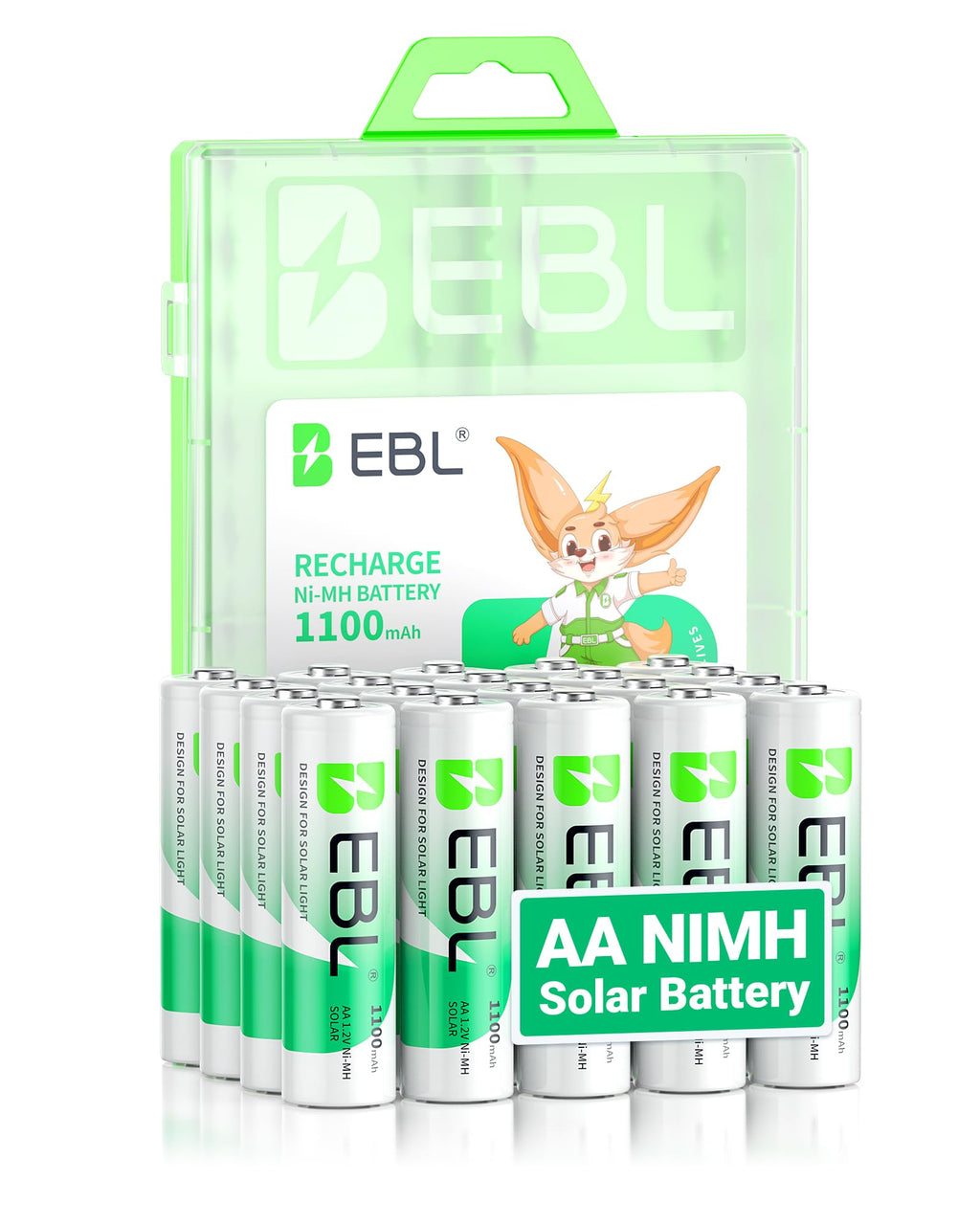 Solar AA Batteries 20 Pack L956