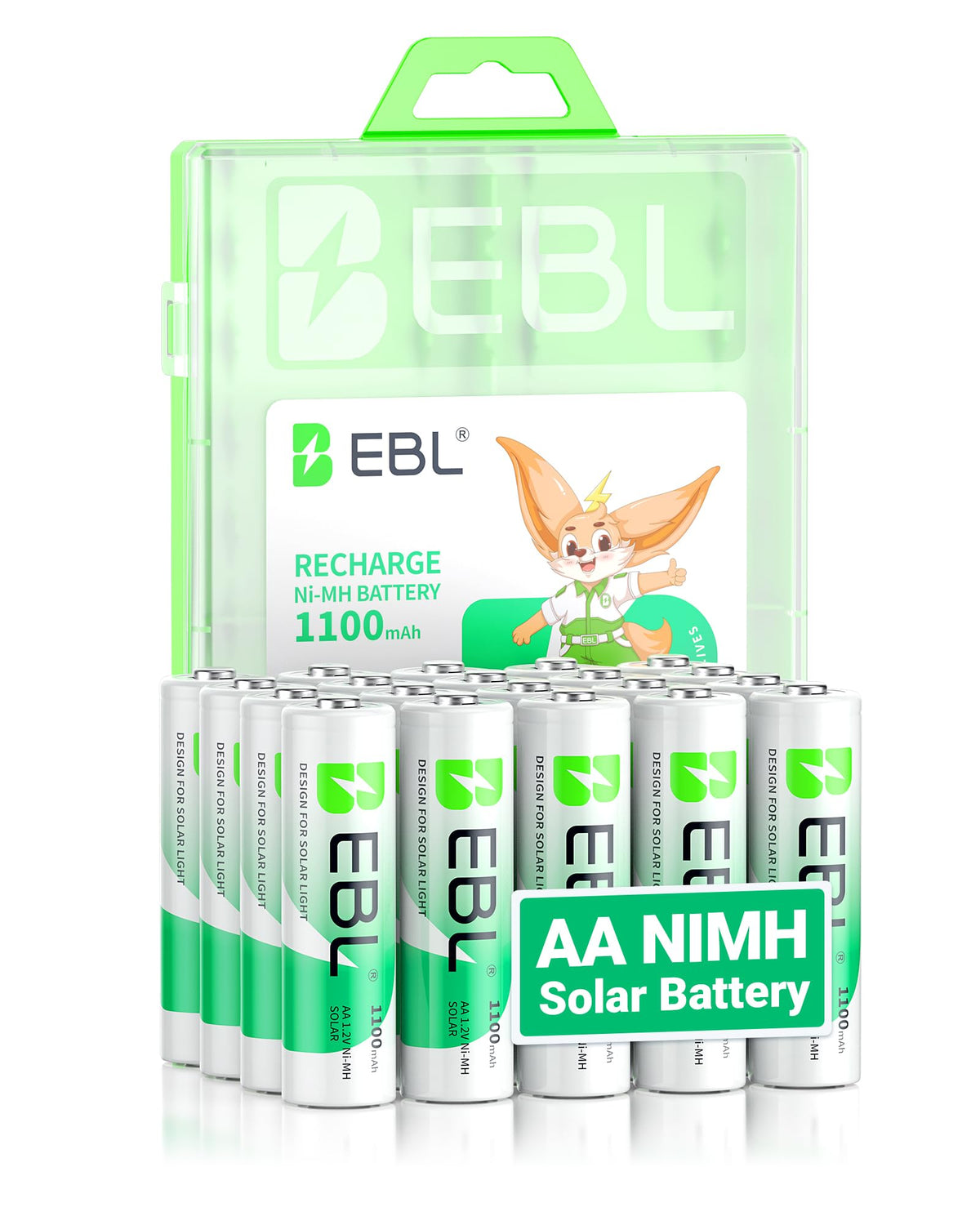 Solar AA Batteries 20 Pack L956
