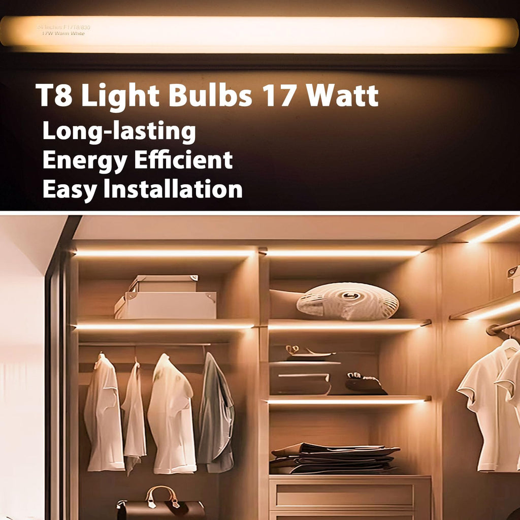 24 inch Warm White Fluorescent Tube Light 8 Pack P704798