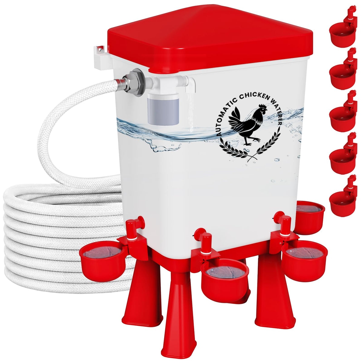 3 Gallon Chicken Waterer with 10 Cups L981