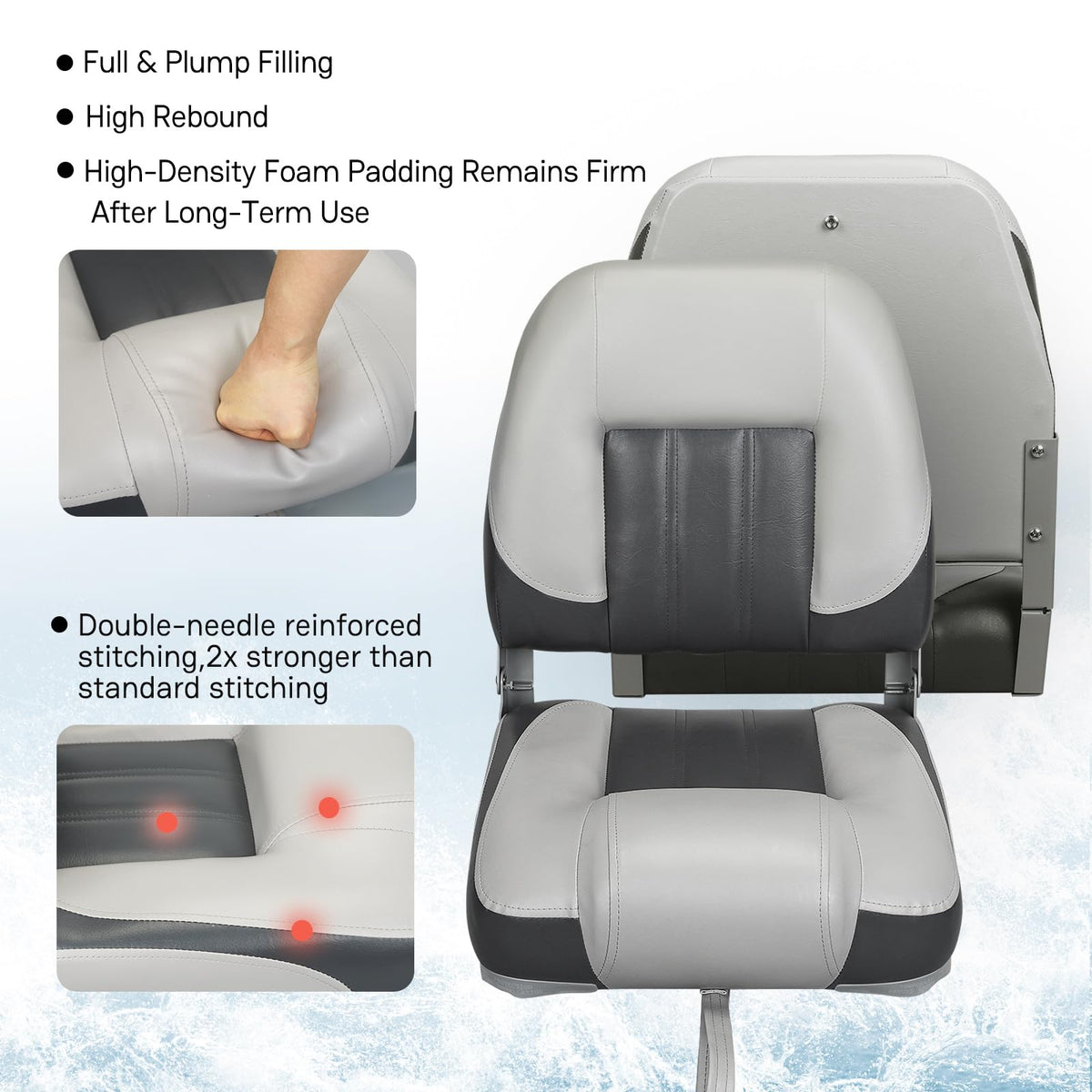 2 Pack Folding Boat Seats P7708
