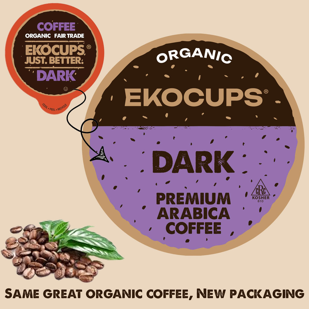 Organic Dark Roast Coffee Pods, 40 Recyclable Capsules S7671