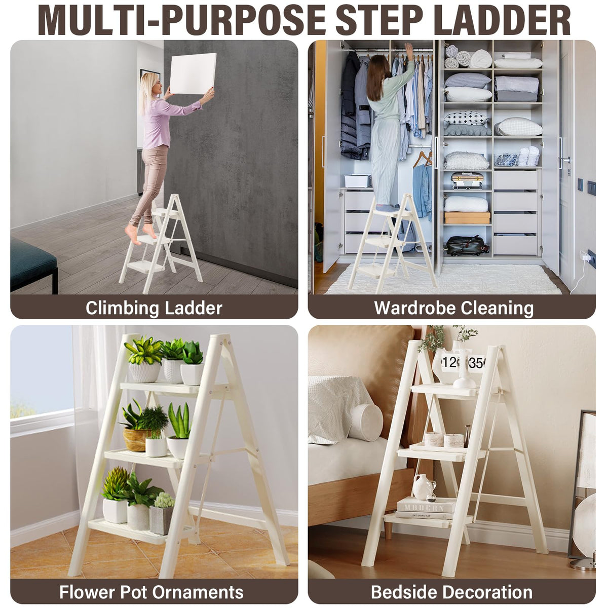 3 Step Carbon Steel Folding Stool E25528