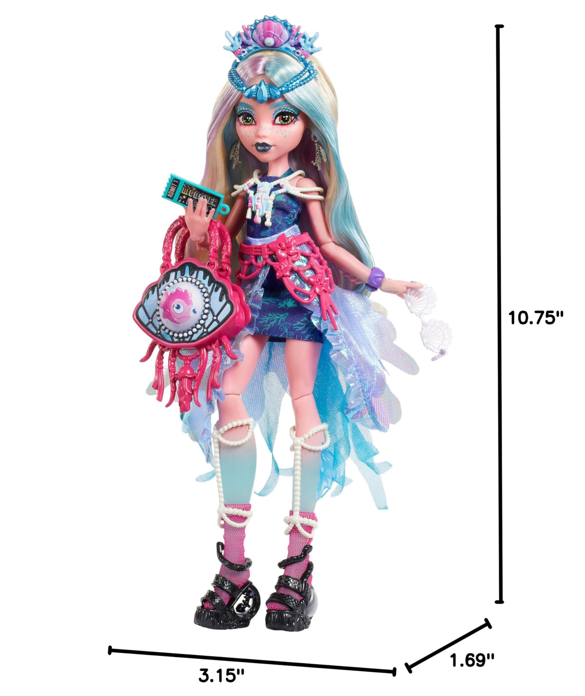 Monster High Doll with Glam Outfit & Accessories P274441