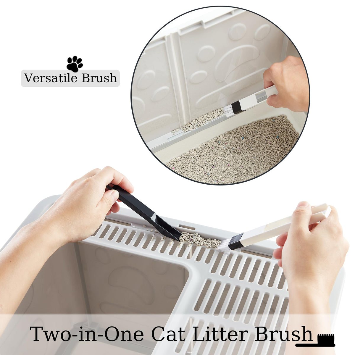 Covered Litter Box with Lid and Scooper P872673
