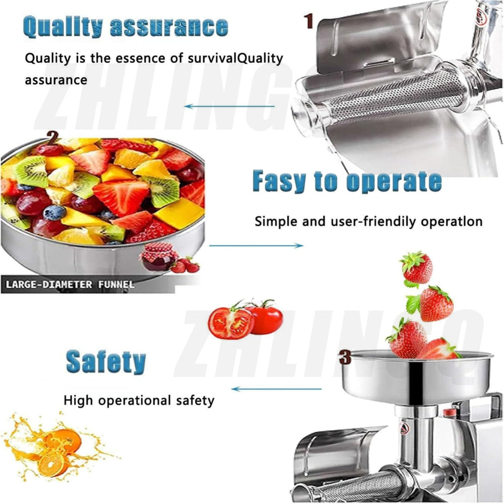 450W Electric Tomato Strainer and Press Stainless Steel I370152