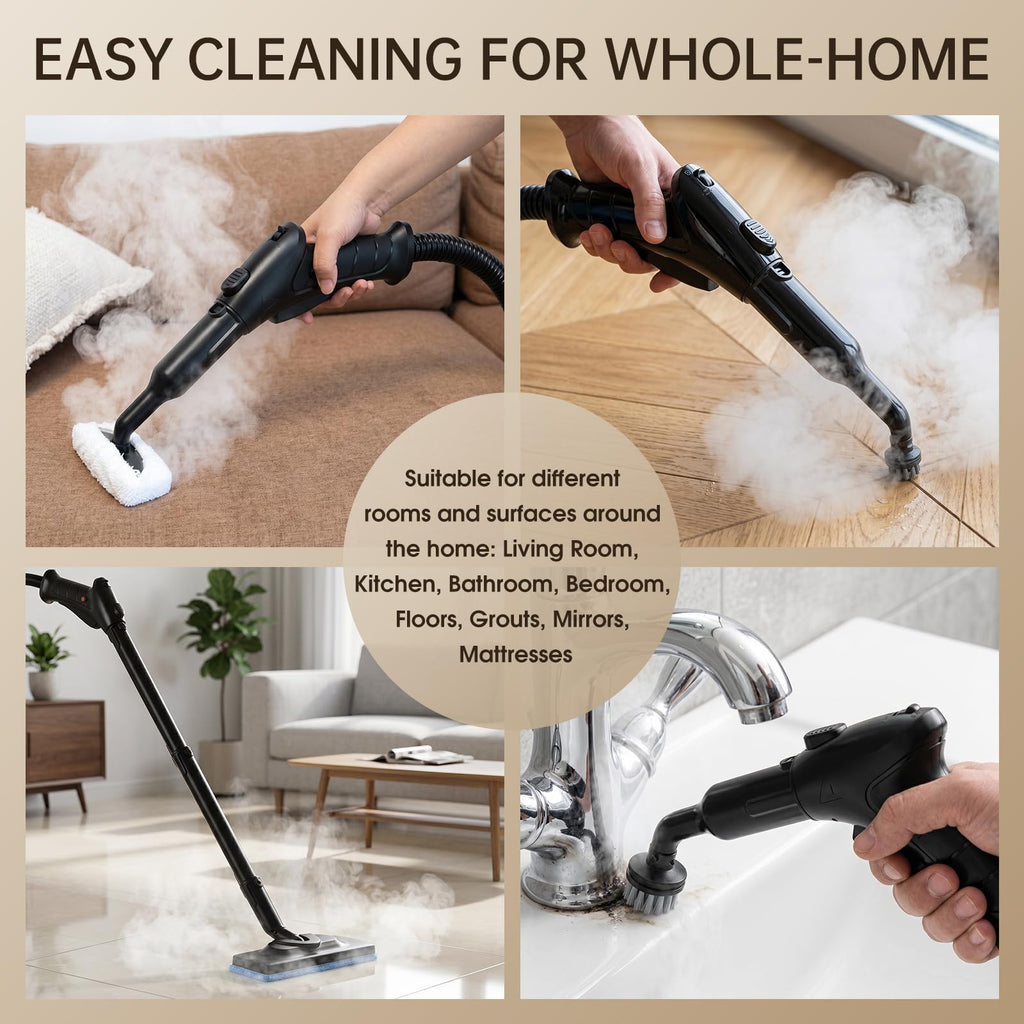 21-in-1 Chemical-Free Steam Cleaner with 3-Level Adjustment R8679